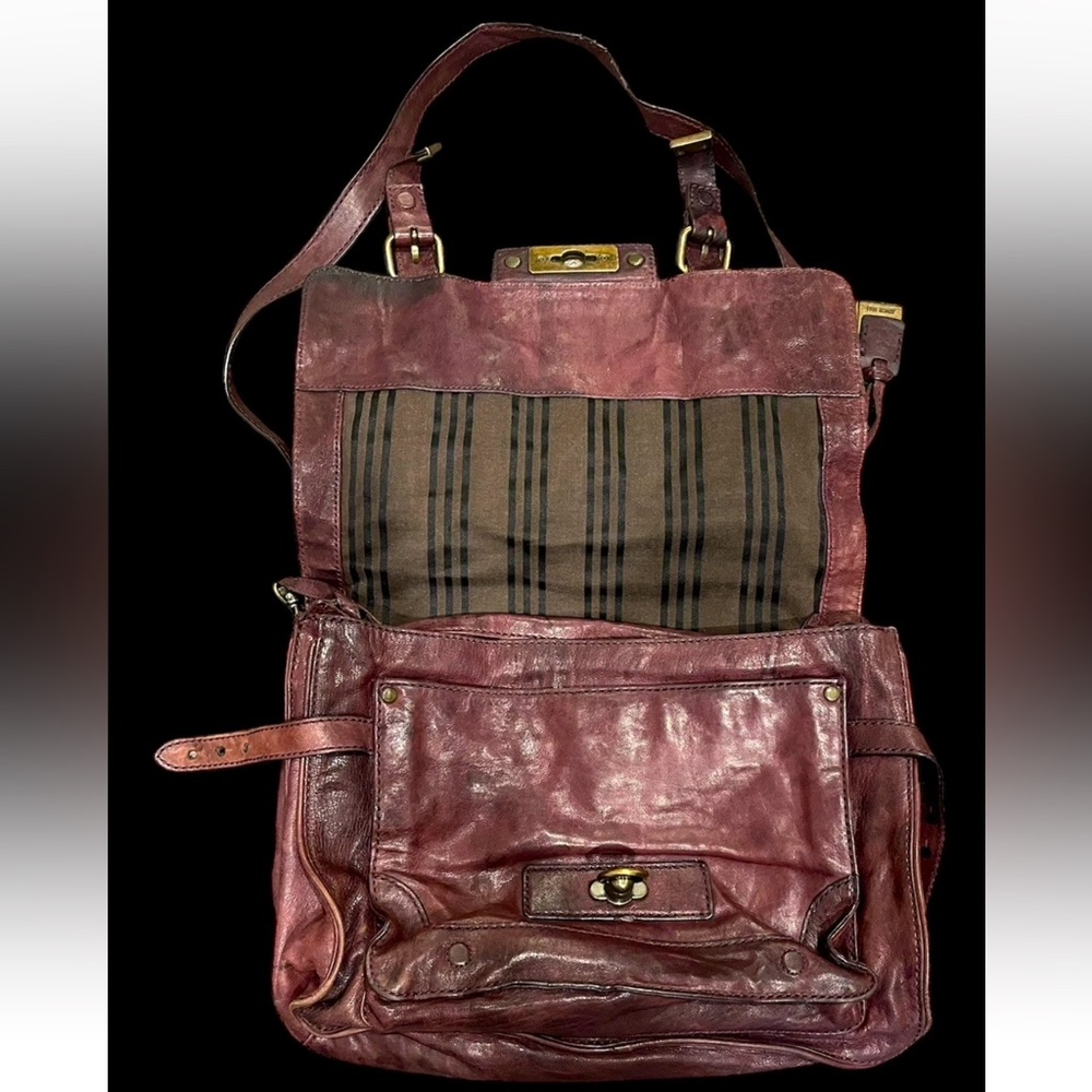 Frye Cameron Leather Satchel Crossbody Handbag Cognac Brown Retail $428 - Picture 9 of 16